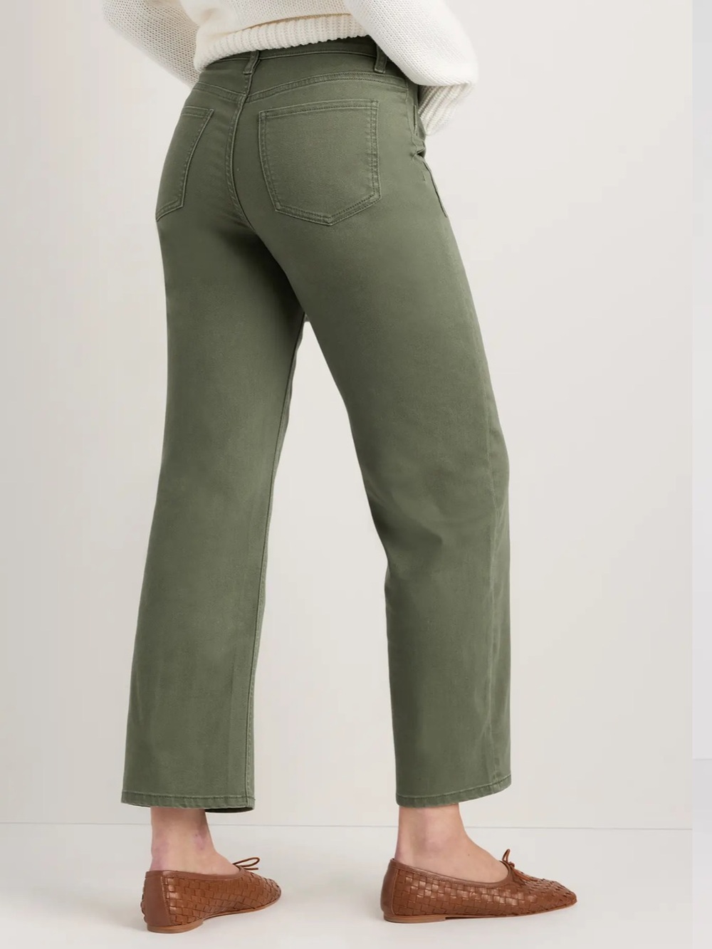 Quince Bella Stretch Patch Pocket Wide Leg Jeans 29 - Picture 10 of 11
